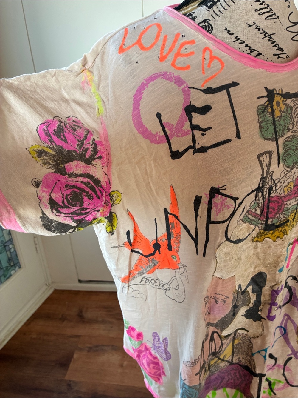 NWT Magnolia Pearl💯Cotton Extra Forever Oversized Tee (One Size Fits Most) - Picture 7 of 12